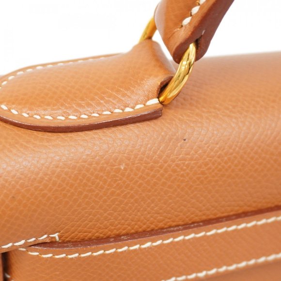 Hermes handbag Kelly 28 Cushvel gold C stamp ladies - Picture 10 of 16